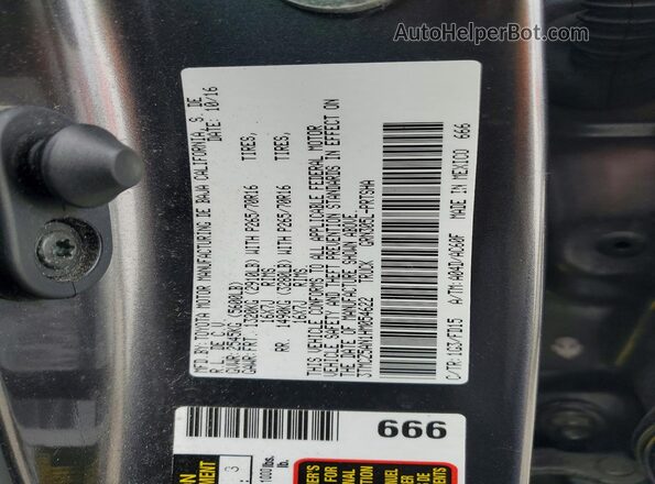 3TMCZ5AN1HM054622 2017 TOYOTA TACOMA Gray Вид підкапотного простору