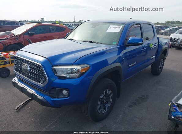 3TMCZ5AN1JM181554 2018 TOYOTA TACOMA Синий Передняя левая четверть