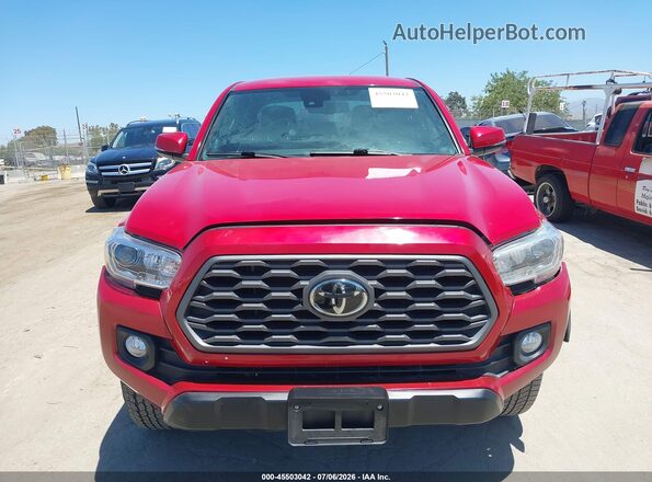 3TMCZ5AN1LM354217 2020 TOYOTA TACOMA Red Instrument cluster view