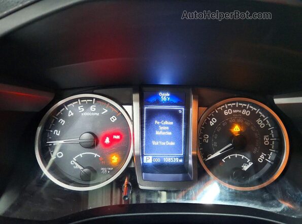 3TMCZ5AN3JM136390 2018 TOYOTA TACOMA Silver ხელსაწყოთა პანელის ხედი
