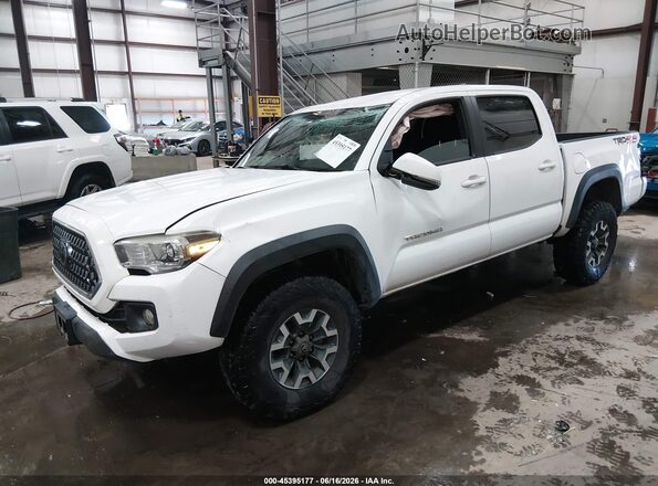 3TMCZ5AN4JM134843 2018 TOYOTA TACOMA White წინა მარცხენა ხედი სამი მეოთხედიდან
