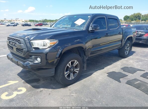3TMCZ5AN4JM162352 2018 TOYOTA TACOMA Black Առջևի ձախ երեք քառորդ տեսարան