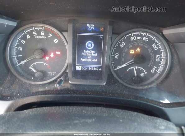 3TMCZ5AN4KM247144 2019 TOYOTA TACOMA White უკანა სავარძლების ხედი