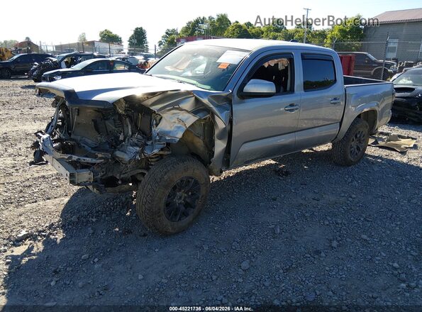 3TMCZ5AN5MM391319 2021 TOYOTA TACOMA Silver Առջևի ձախ երեք քառորդ տեսարան