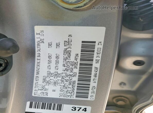 3TMCZ5AN6HM059086 2017 TOYOTA TACOMA Серебряный Вид наклейки с VIN-кодом