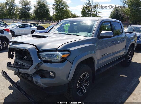 3TMCZ5AN6MM435778 2021 TOYOTA TACOMA Gray Передня ліва чверть