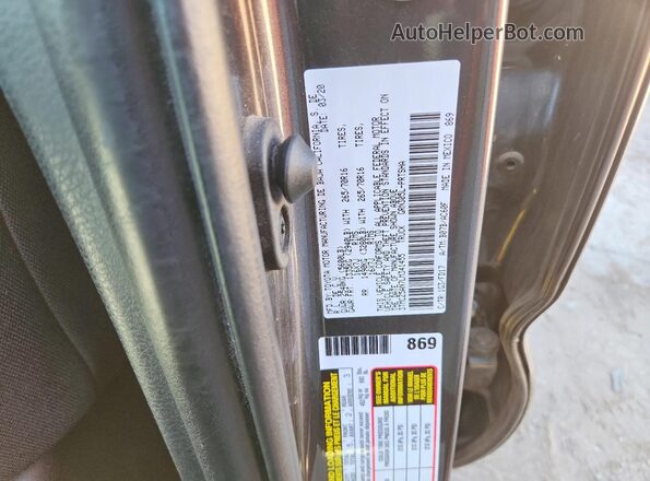 3TMCZ5AN7LM341455 2020 TOYOTA TACOMA Charcoal Widok naklejki z numerem VIN