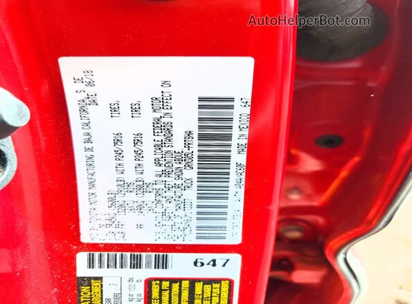 3TMCZ5AN8JM173337 2018 TOYOTA TACOMA Red Vista de la etiqueta del VIN