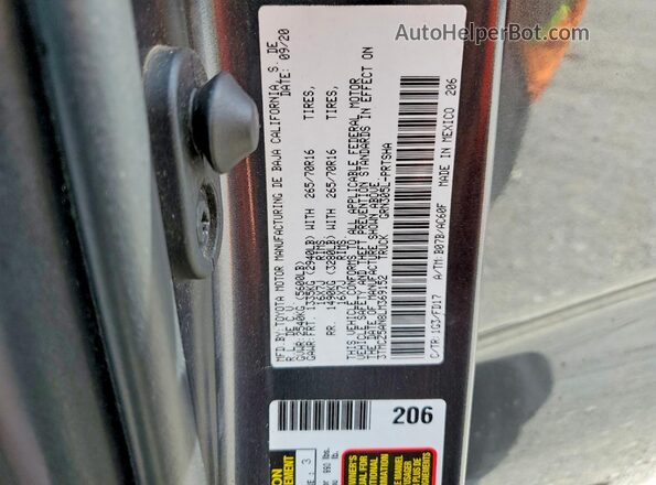 3TMCZ5AN8LM369152 2020 TOYOTA TACOMA Black Widok naklejki z numerem VIN