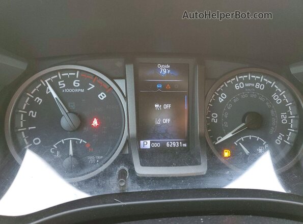 3TMCZ5AN9LM359309 2020 TOYOTA TACOMA Charcoal Instrument cluster view