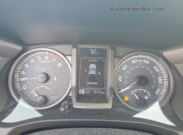 3TMCZ5ANXHM113036 2017 TOYOTA TACOMA Gray Instrument cluster view