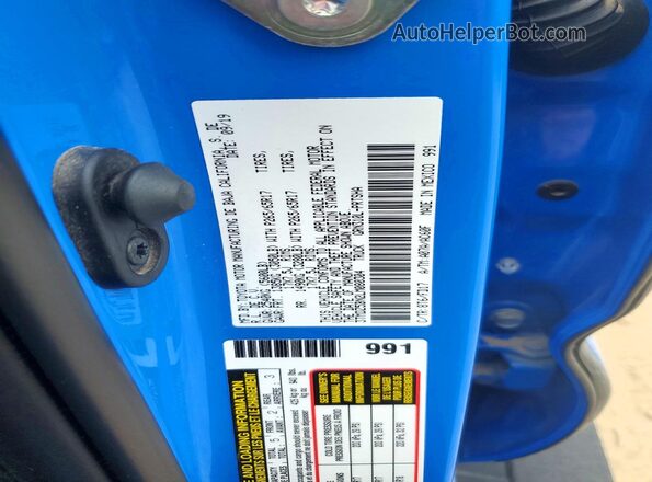 3TMDZ5BN2LM080304 2020 TOYOTA TACOMA Blue Vista del compartimento del motor
