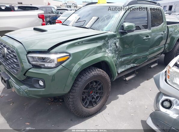 3TMDZ5BN2MM114341 2021 TOYOTA TACOMA Green Առջևի ձախ երեք քառորդ տեսարան