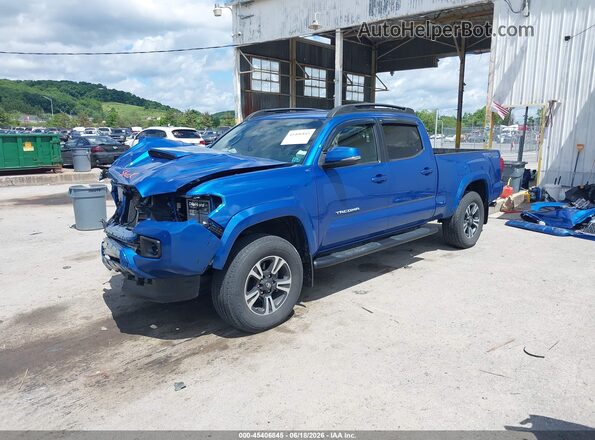 3TMDZ5BN3JM052816 2018 TOYOTA TACOMA Синий Передняя левая четверть