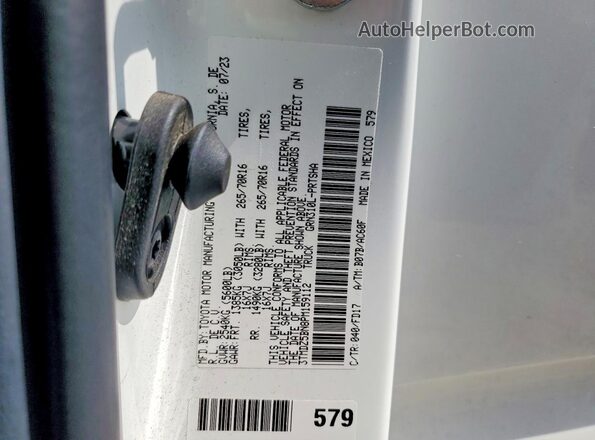 3TMDZ5BN8PM159112 2023 TOYOTA TACOMA Белый Вид подкапотного пространства