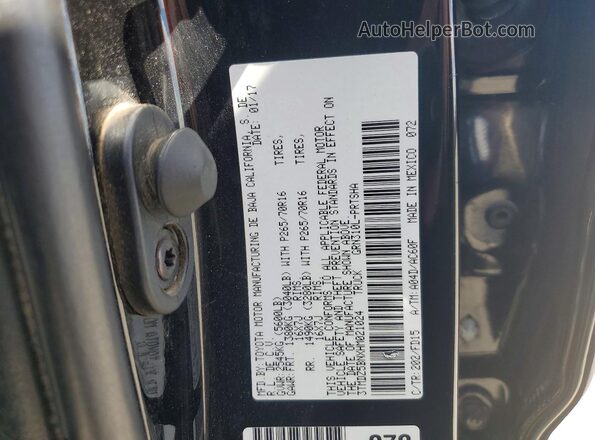 3TMDZ5BNXHM021024 2017 TOYOTA TACOMA Black 