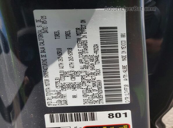 3TMKB5FN2SM038669 2025 TOYOTA TACOMA Gray Widok naklejki z numerem VIN