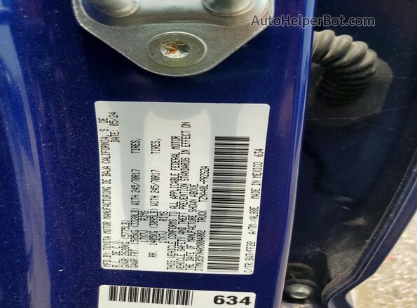 3TMKB5FN4RM004002 2024 TOYOTA TACOMA Blue Widok komory silnika