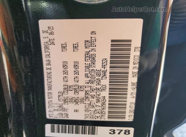 3TMKB5FN6SM042644 2025 TOYOTA TACOMA Черный Вид наклейки с VIN-кодом