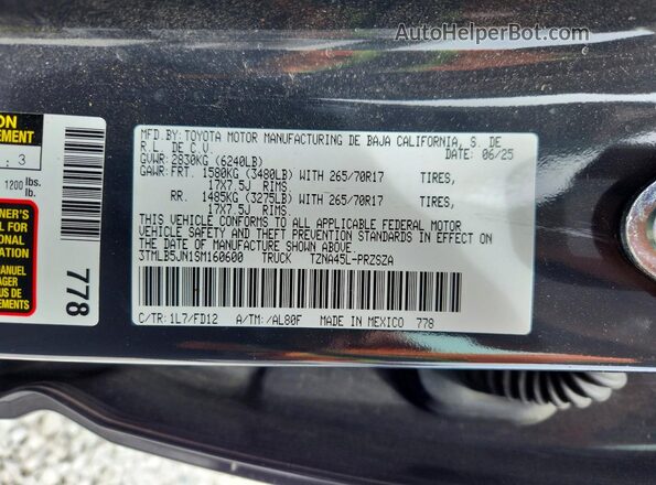 3TMLB5JN1SM160600 2025 TOYOTA TACOMA Gray Vista del compartimento del motor