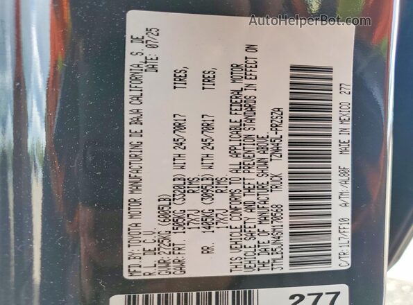 3TMLB5JN4SM170568 2025 TOYOTA TACOMA Gray ძრავის განყოფილების ხედი