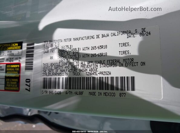 3TMLB5JN9RM051179 2024 TOYOTA TACOMA White 