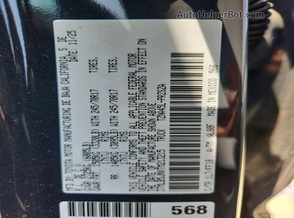 3TMLB5JNXTM213215 2026 TOYOTA TACOMA Gray Engine compartment view