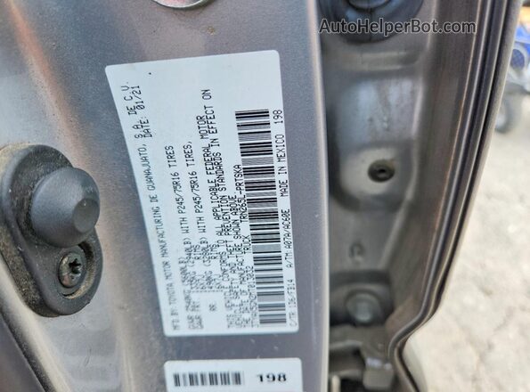 3TYAX5GN2MT013032 2021 TOYOTA TACOMA Silver Engine compartment view