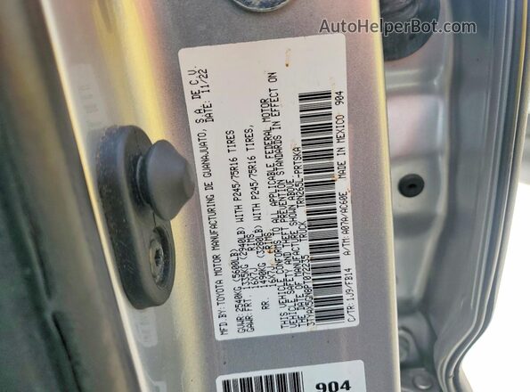 3TYAX5GN8PT072235 2023 TOYOTA TACOMA Silver Widok komory silnika