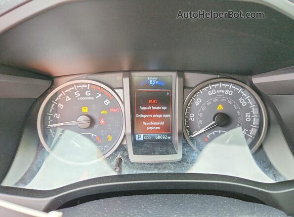 3TYCZ5AN2MT036807 2021 TOYOTA TACOMA Серый Вид щитка приборов