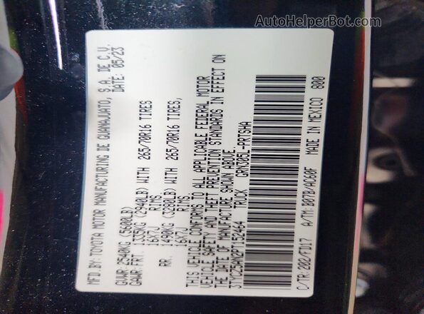 3TYCZ5AN2PT152464 2023 TOYOTA TACOMA Black Շարժիչի բաժամունքի տեսք