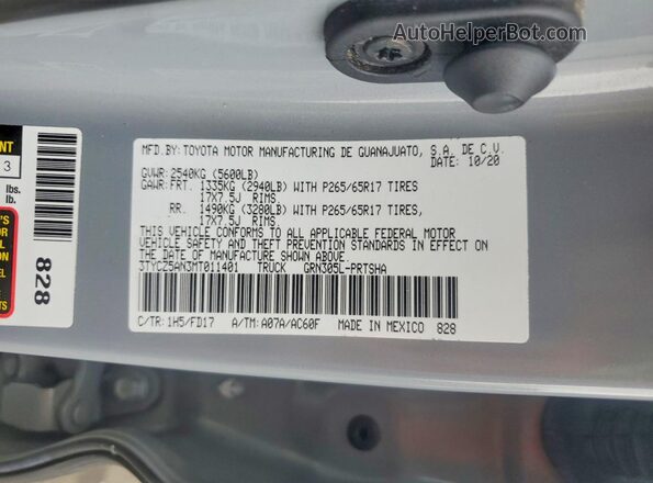 3TYCZ5AN3MT011401 2021 TOYOTA TACOMA Gray Engine compartment view