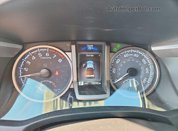 3TYCZ5AN5PT153835 2023 TOYOTA TACOMA Red Instrument cluster view
