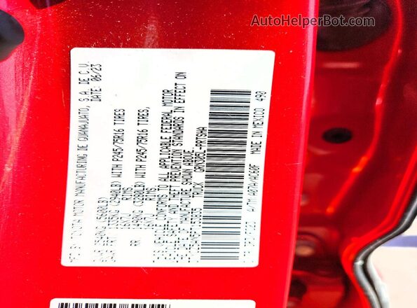 3TYCZ5AN5PT153835 2023 TOYOTA TACOMA Red VIN sticker view