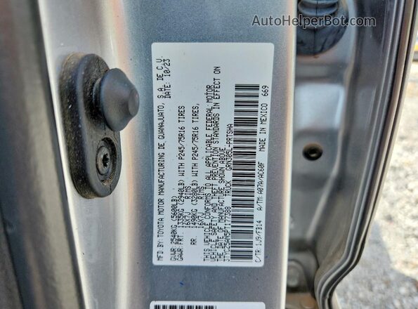 3TYCZ5AN5PT177388 2023 TOYOTA TACOMA Silver VIN կոդի պիտակի տեսք
