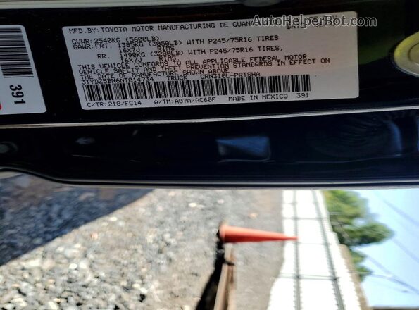 3TYDZ5BN6NT014734 2022 TOYOTA TACOMA Black Vista del compartimento del motor