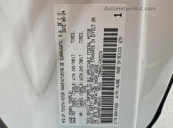 3TYJDAHN5RT008141 2024 TOYOTA TACOMA White 