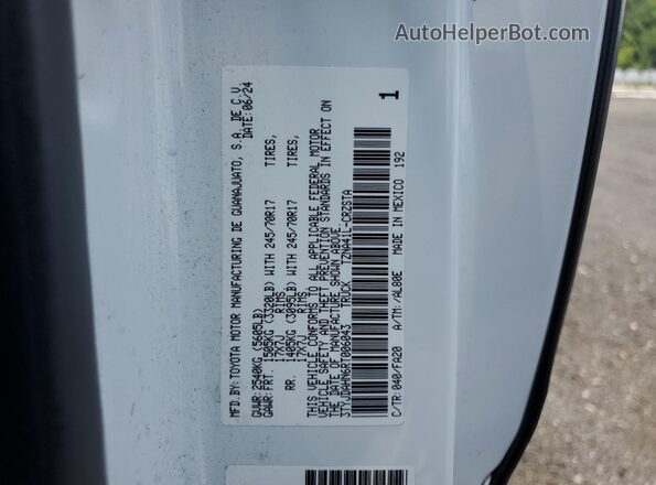 3TYJDAHN6RT006043 2024 TOYOTA TACOMA White ძრავის განყოფილების ხედი