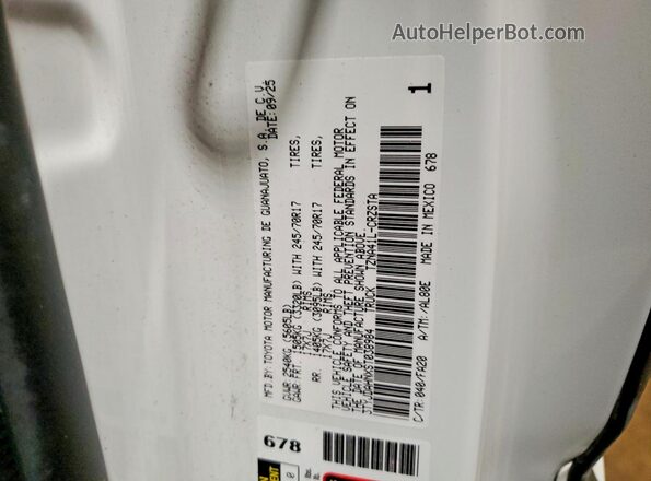 3TYJDAHNXST038984 2025 TOYOTA TACOMA White ძრავის განყოფილების ხედი