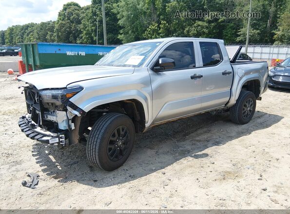 3TYKD5HN3ST018765 2025 TOYOTA TACOMA Silver Առջևի ձախ երեք քառորդ տեսարան