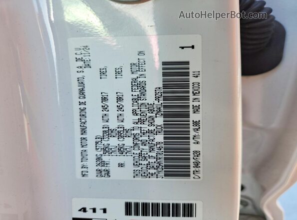 3TYKD5HN7RT014678 2024 TOYOTA TACOMA White Vista de la etiqueta del VIN