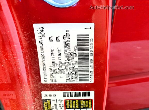 3TYLB5JN3RT050288 2024 TOYOTA TACOMA Красный Вид подкапотного пространства