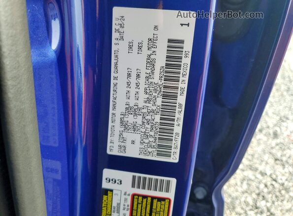 3TYLB5JN4RT024539 2024 TOYOTA TACOMA Blue VIN sticker view