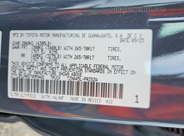 3TYLB5JN8ST095460 2025 TOYOTA TACOMA Gray 