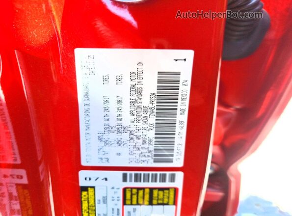 3TYLB5JN8TT109083 2026 TOYOTA TACOMA Красный Вид наклейки с VIN-кодом
