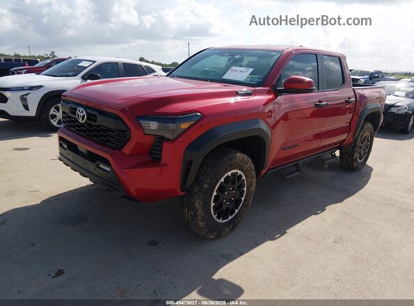 3TYLC5LN2ST039105 2025 TOYOTA TACOMA HYBRID Red Առջևի ձախ երեք քառորդ տեսարան