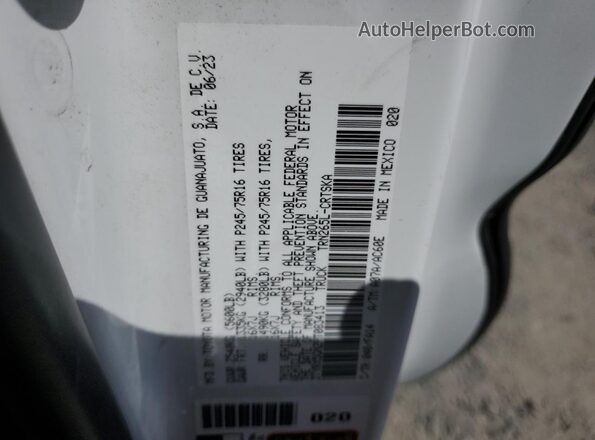 3TYRX5GN2PT083413 2023 TOYOTA TACOMA White Вид наклейки з VIN-кодом