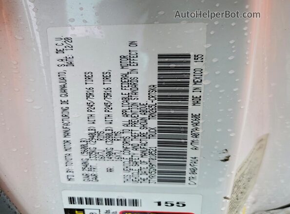 3TYRX5GN9MT010521 2021 TOYOTA TACOMA White Widok komory silnika