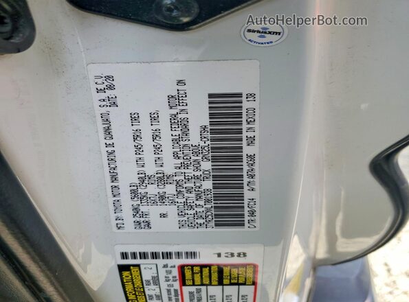 3TYRZ5CNXLT001938 2020 TOYOTA TACOMA White Engine compartment view