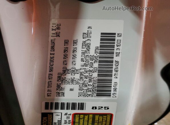 3TYSX5EN2MT010171 2021 TOYOTA TACOMA White Engine compartment view